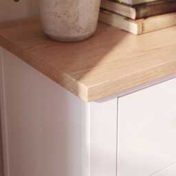 Bampton 3 Drawer Bedside Table - Alabaster White - thumbnail 3