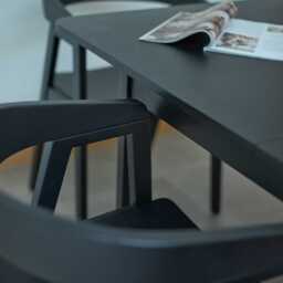 Paul Black Oak Extending Dining Table - Large - thumbnail 6