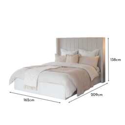 Alice Double Ottoman Bed - Ivory - thumbnail 6