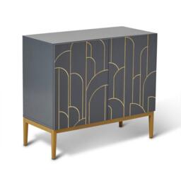 Gatsby 2 Door Small Sideboard - Smoke Grey - thumbnail 4