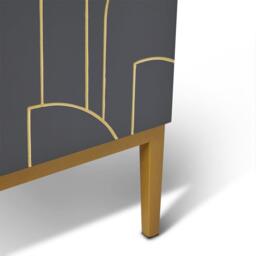 Gatsby 2 Door Small Sideboard - Smoke Grey - thumbnail 6