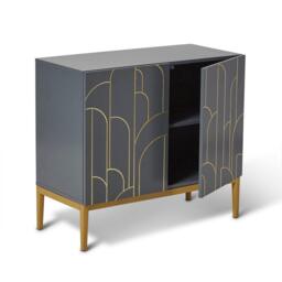 Gatsby 2 Door Small Sideboard - Smoke Grey - thumbnail 5