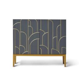 Gatsby 2 Door Small Sideboard - Smoke Grey - thumbnail 3
