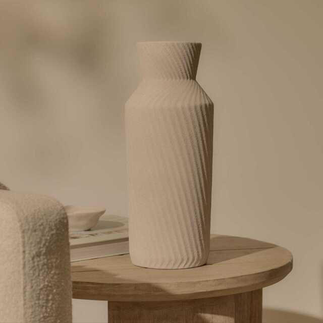 Bayswater 35cm Ceramic Vase - Beige - image 1