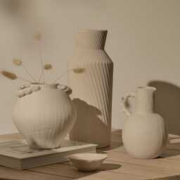 Bayswater 35cm Ceramic Vase - Beige - thumbnail 3
