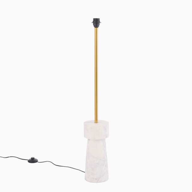 Tiree 97cm Marble Floor Lamp Base - White - image 1