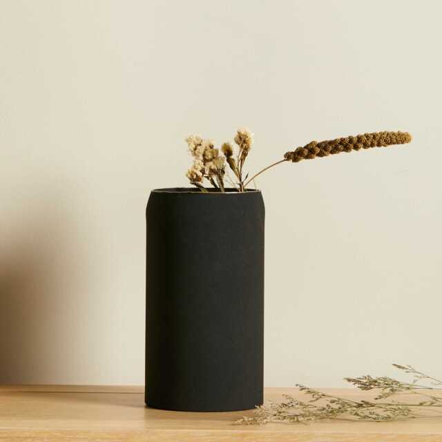 Chaldon 22cm Metal Vase - Black - image 1