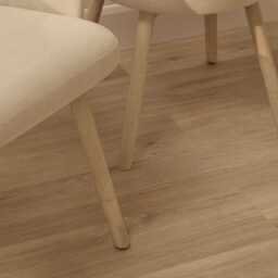 Arabella Natural Beige Dining Chair - Set of 2 - Whitewash Oak Legs - thumbnail 3