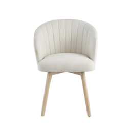 Arabella Natural Beige Dining Chair - Set of 2 - Whitewash Oak Legs - thumbnail 6