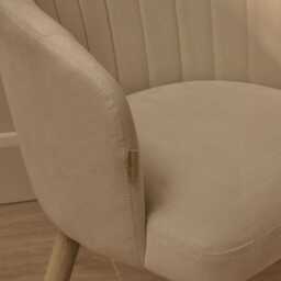 Arabella Natural Beige Dining Chair - Set of 2 - Whitewash Oak Legs - thumbnail 2