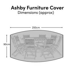 Round Rain Cover 250x250x90cm - Ashby 6 Seater with Ashby or Cove Chairs - Kemble 8 Seater - Shiro 6 Seater with Shiro, Nala or Hali Chairs - thumbnail 1