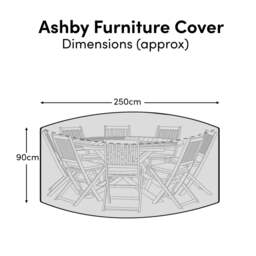 Round Rain Cover 250x250x90cm - Ashby 6 Seater with Ashby or Cove Chairs - Kemble 8 Seater - Shiro 6 Seater with Shiro, Nala or Hali Chairs - thumbnail 2