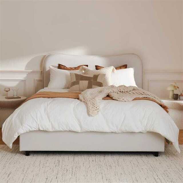 Finola King Ottoman Bed - Ivory - image 1