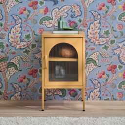 Conan Metal Bedside Table - Mustard Yellow - thumbnail 1