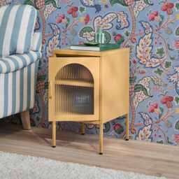 Conan Metal Bedside Table - Mustard Yellow - thumbnail 6