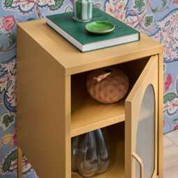Conan Metal Bedside Table - Mustard Yellow - thumbnail 3
