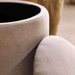 Abigail Storage Pouffe/Footstool - Soft Beige - thumbnail 4