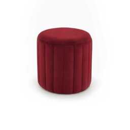 Penelope Drum Stool - Burgundy Red - thumbnail 5