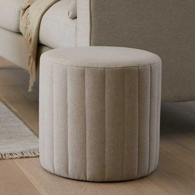 Penelope Drum Stool - Sand - image 1