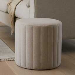 Penelope Drum Stool - Sand - thumbnail 1
