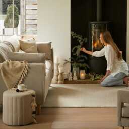 Penelope Drum Stool - Sand - thumbnail 2