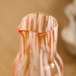 Lazio 24cm Carafe Glass Jug - Blush Pink Confetti - thumbnail 4