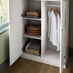 Stevie Double Wardrobe - White - thumbnail 5