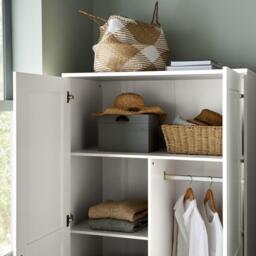 Stevie Double Wardrobe - White - thumbnail 4