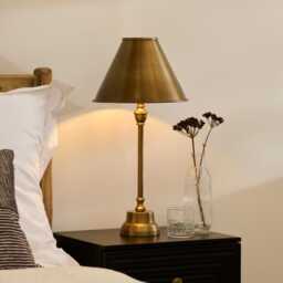 Stowe 59cm Metal Table Lamp - Gold - thumbnail 1