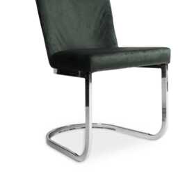Lola Green Dining Chairs - Set of 2 - Chrome Legs - thumbnail 3