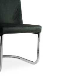 Lola Green Dining Chairs - Set of 2 - Chrome Legs - thumbnail 4