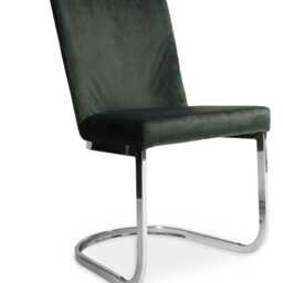 Lola Green Dining Chairs - Set of 2 - Chrome Legs - thumbnail 2