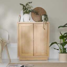 Astrid 2 Door Small Sideboard - Whitewash Oak