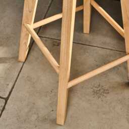 Digby Off White Boucle Swivel Backless Stools - Set of 2 - Whitewash Oak Legs - thumbnail 5