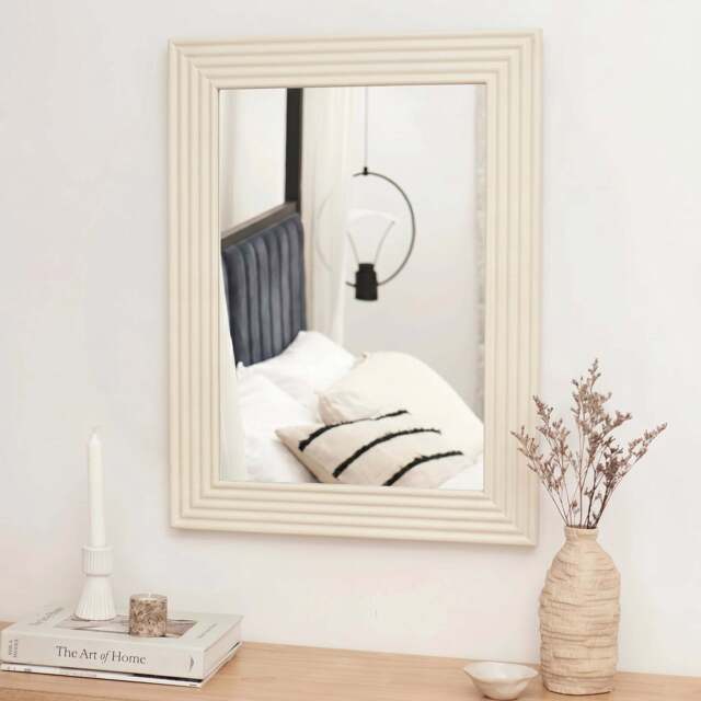 Orkney 100x70cm Wooden Mirror - Oatmeal - image 1