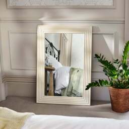 Orkney 100x70cm Wooden Mirror - Oatmeal - thumbnail 2