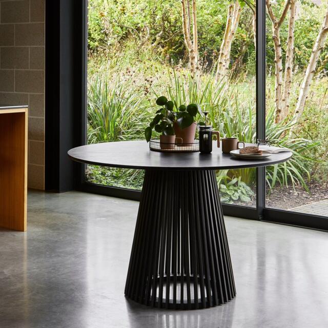 Willow Black Round Dining Table - image 1