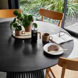 Willow Black Round Dining Table - thumbnail 2