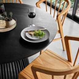 Willow Black Round Dining Table - thumbnail 5