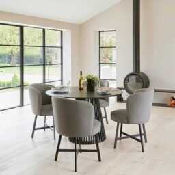 Willow Black Round Dining Table - thumbnail 3