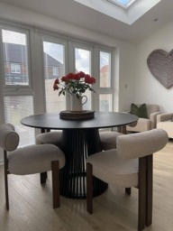 Willow Black Round Dining Table - thumbnail 4