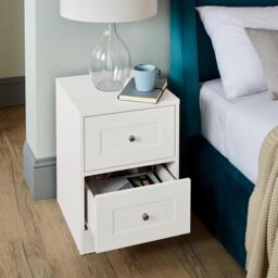 Stevie Bedside Table - White - thumbnail 2