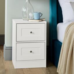 Stevie Bedside Table - White - thumbnail 1