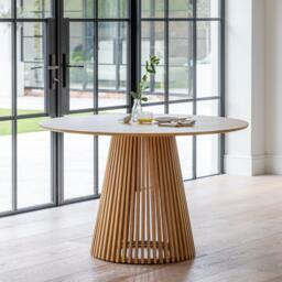 Willow Pale Oak Dining Table Set - 4 Seater - Faye Pale Oak Dining Chairs - thumbnail 2