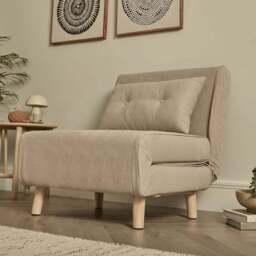 Una Single Sofa Bed - Soft Beige - thumbnail 1