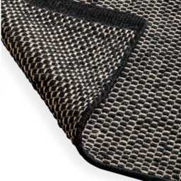 Atcham Black Pebble Wool with Cotton Rug - 120 x 170cm - thumbnail 5