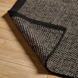 Atcham Black Pebble Wool with Cotton Rug - 120 x 170cm - thumbnail 3