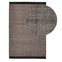Atcham Black Pebble Wool with Cotton Rug - 120 x 170cm - thumbnail 1
