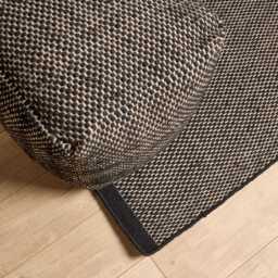 Atcham Black Pebble Wool with Cotton Rug - 120 x 170cm - thumbnail 2