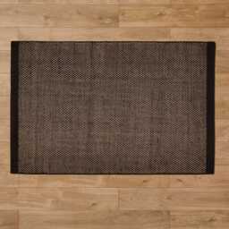 Atcham Black Pebble Wool with Cotton Rug - 120 x 170cm - thumbnail 4